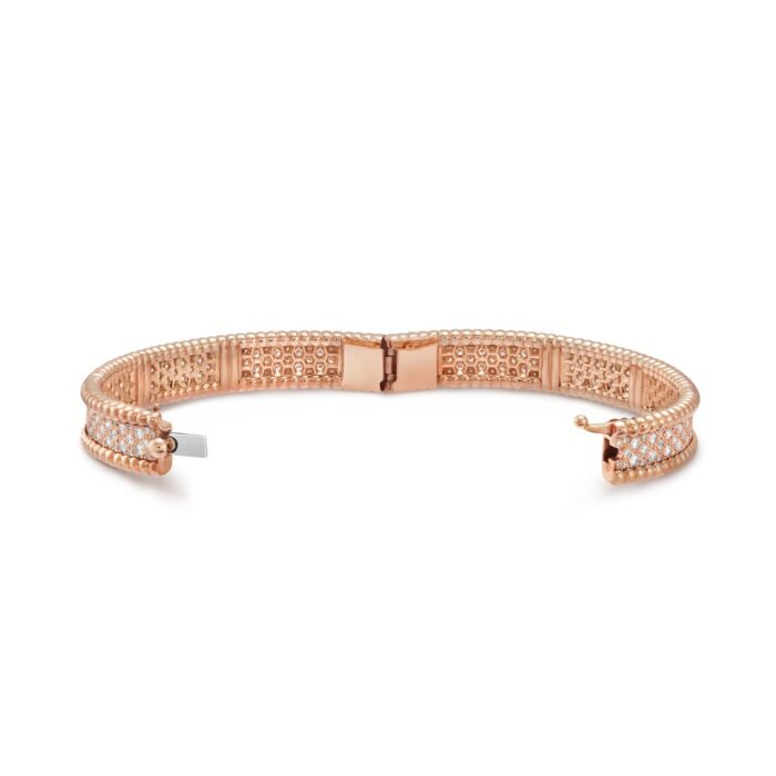 ELSIE LOVE Perlee Bangle Bracelet for Women, 18K Gold Plated V Gold, Cubic Zircon - Image 7