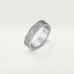 ELSIE LOVE Screw Ring Women 18K Gold Plated V Gold PVD 5x Layered Zirconia 4mm Band - Image 7