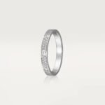 ELSIE LOVE Screw Slim Ring Women 18K Gold Plated V Gold PVD 5x Layered Zirconia 2.6mm Band - Image 7