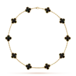 ELSIE LOVE Clover Leaf Necklace · 18K Gold Plated 925 Silver · Multiple Motifs · Mother-of-Pearl / Onyx / Carnelian / Malachite / Blue Agate - Image 7