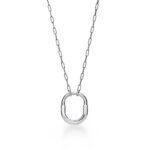 ELSIE LOVE Medium Lock Pendant Necklace | V Gold 18K Gold Plated with Zirconia, 18” - Image 8