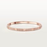 ELSIE LOVE Cubic Zircon Paved Screw Bangle | V Gold 18K Gold Plated with PVD Technology - Image 6