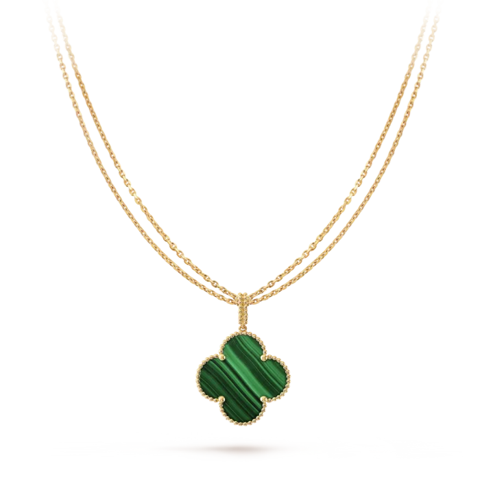 ELSIE LOVE Clover Pendant Necklace, Women’s Long Chain 925 Sterling Silver, 18K Gold Plated - Image 9