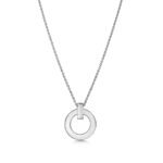 ELSIE LOVE T1 Circle Pendant Necklace – 18K Gold Plated, Small Motif, Adjustable 16-18" Chain, Minimalist V Gold Jewelry - Image 8
