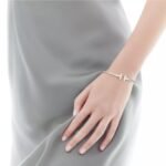 ELSIE LOVE T Bracelet 18K Gold Plated Minimalist Open Cuff - Image 8