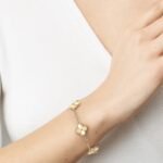 ELSIE LOVE Clover Leaf Bracelet ,925 Silver, 18k Gold Plated - Image 32