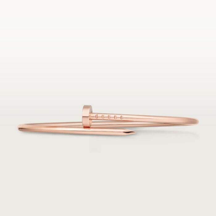 ELSIE LOVE Nail Bangle · 18K Gold Plated · Slim 2.5mm · Gold / Rose Gold · Minimalist Open Bracelet - Image 8