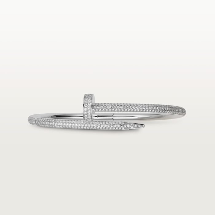 ELSIE LOVE Nail Bangle with Cubic Zirconia · 18K Gold / Rose Gold / Silver Plated · 3.5mm Open Bracelet - Image 8