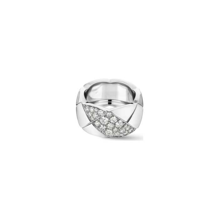 ELSIE LOVE Coco Crush Ring · 925 Sterling Silver 18K Gold Plated · Quilted Design with Full Zirconia Inlay · Luxury Women’s Ring - Image 8