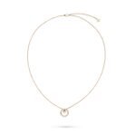 ELSIE LOVE Coco Crush Necklace Women 18K Gold Plated V Gold Zirconia PVD 5x Layered Circle Pendant - Image 8