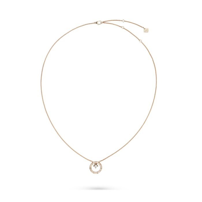 ELSIE LOVE Coco Crush Necklace Women 18K Gold Plated V Gold Zirconia PVD 5x Layered Circle Pendant - Image 8