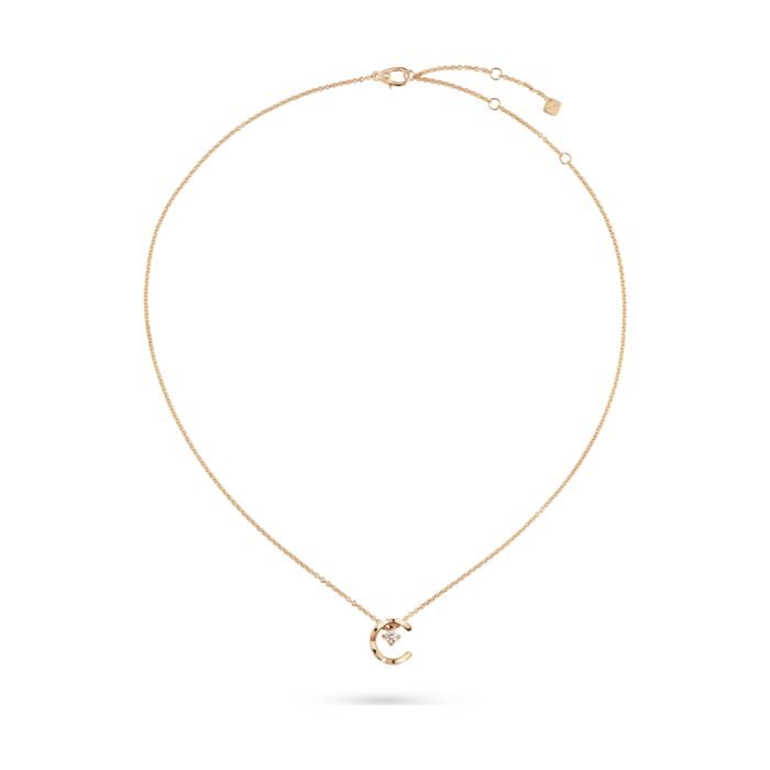 ELSIE LOVE Coco Crush Necklace Women 18K Gold Plated V Gold Zirconia C Letter Pendant PVD 5x Layered - Image 8