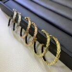 ELSIE LOVE Coco Crush Hoop Earrings Women 18K Gold Plated V Gold Zirconia PVD 5x Layered Fashion Jewelry - Image 8