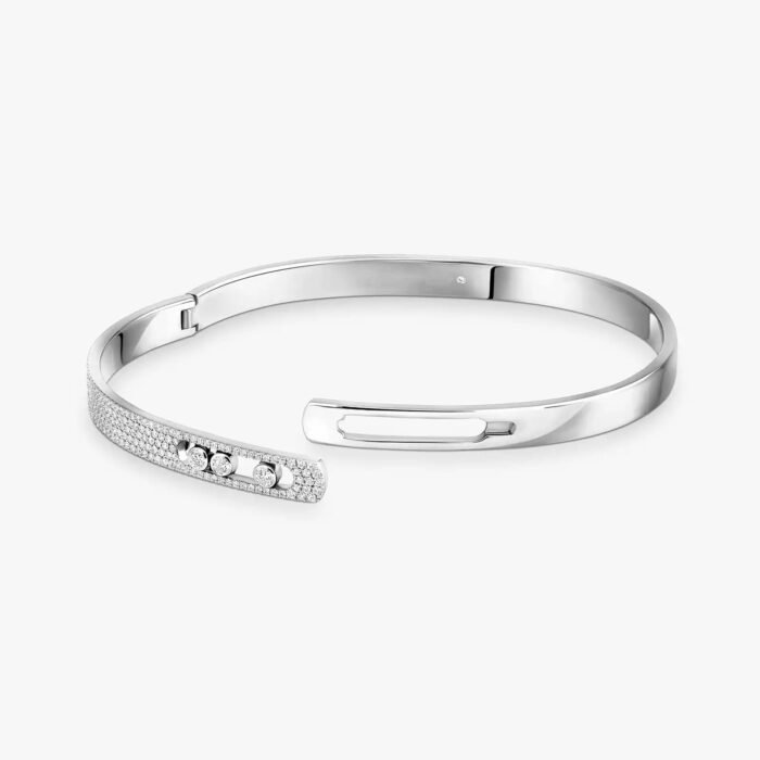 ELSIE LOVE Move Noa Bracelet Women 18K Gold Plated V Gold Zirconia PVD 5x Layered Bangle 4.5mm - Image 8