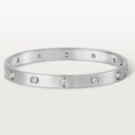 ELSIE LOVE Screw Bangle Bracelet Women 18K Gold Plated V Gold PVD 5x Layered Zirconia Classic Design 0.24in - Image 32