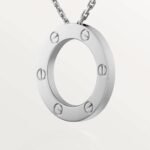 ELSIE LOVE Circle Pendant Necklace Women 18K Gold Plated V Gold PVD 5x Layered 17-Inch Chain - Image 8