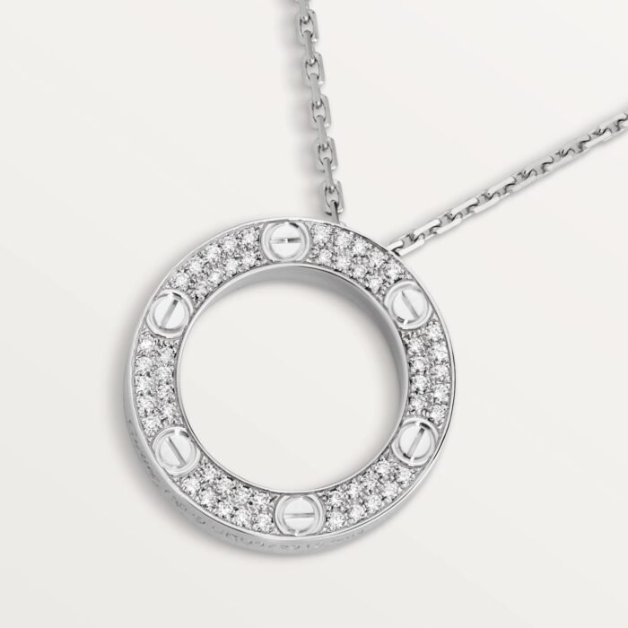 ELSIE LOVE Circle Zircon Pendant Necklace Women 18K Gold Plated V Gold PVD 5x Layered 17-Inch Chain - Image 8