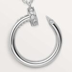 ELSIE LOVE Nail Circle Pendant Necklace for Women, 18K Gold Plated V Gold, PVD Layered, Cubic Zircon - Image 8