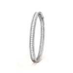 ELSIE LOVE Perlee Bangle Bracelet for Women, 18K Gold Plated V Gold, Cubic Zircon - Image 8