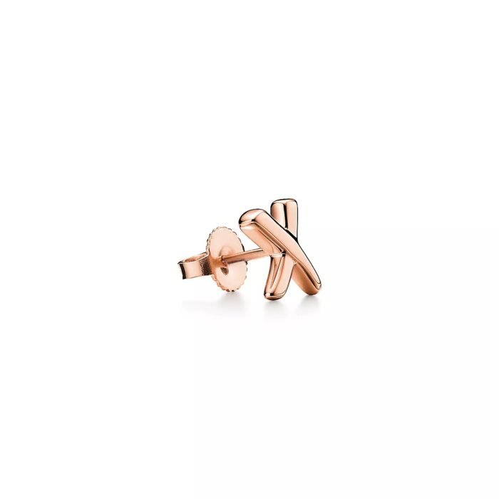 ELSIE LOVE X Earrings Small | V Gold 18K Gold Plated Minimalist Studs - Image 8