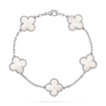 ELSIE LOVE Clover Leaf Bracelet ,925 Silver, 18k Gold Plated - Image 2