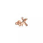 ELSIE LOVE X Earrings Small | V Gold 18K Gold Plated Minimalist Studs - Image 9