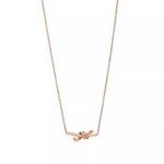 ELSIE LOVE Minimalist Knot Pendant | V Gold 18K Gold Plated Adjustable Necklace - Image 6