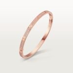 ELSIE LOVE Cubic Zircon Paved Screw Bangle | V Gold 18K Gold Plated with PVD Technology - Image 7