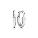 ELSIE LOVE Lock Earrings | V Gold 18K Gold Plated Minimalist Hoops - Image 9