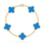 ELSIE LOVE Clover Leaf Bracelet ,925 Silver, 18k Gold Plated - Image 33
