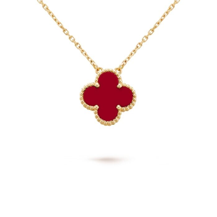 Clover Leaf Necklace,925 Silver, 18k Gold Plated - Image 9