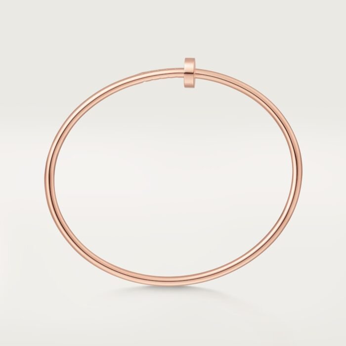 ELSIE LOVE Nail Bangle · 18K Gold Plated · Slim 2.5mm · Gold / Rose Gold · Minimalist Open Bracelet - Image 9