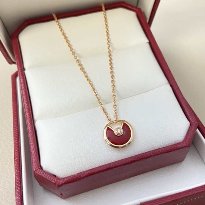 ELSIE LOVE Amulette Necklace · 18K Gold Plated V Gold · Mother-of-Pearl / Onyx / Malachite / Carnelian · Lucky Pendant Choker - Image 9