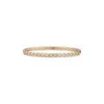 ELSIE LOVE Coco Crush Bracelet · 18K Gold Plated V Gold · Quilted Engraving with Zirconia Stones · Elegant Women’s Bangle - Image 9