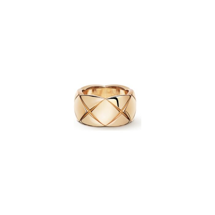 ELSIE LOVE Coco Crush Ring | 925 Sterling Silver 18K Gold Plated PVD 5x Layered Women’s Classic Quilted Ring - Image 9