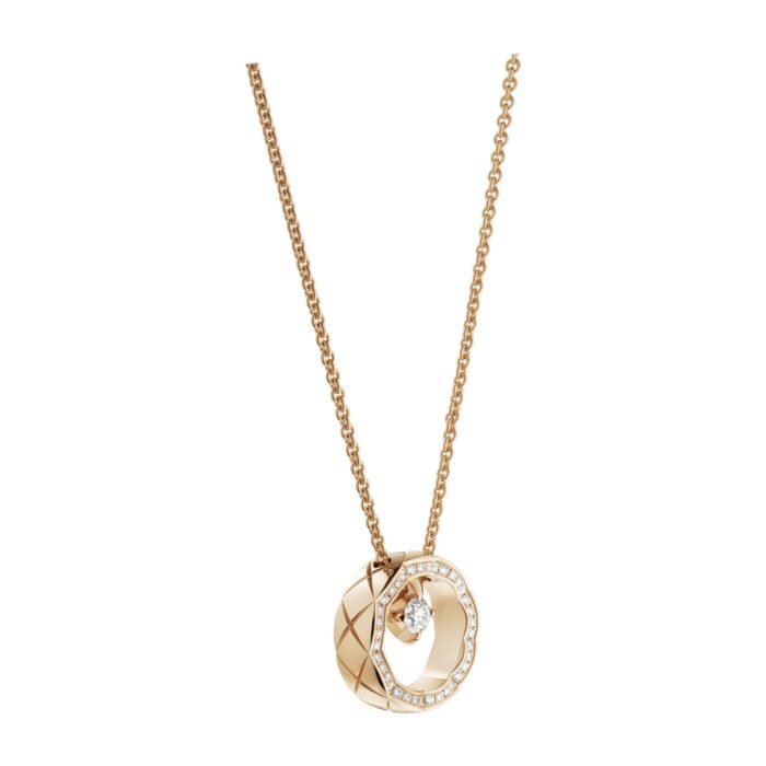 ELSIE LOVE Coco Crush Necklace Women 18K Gold Plated V Gold Zirconia PVD 5x Layered Circle Pendant - Image 9