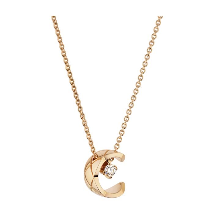 ELSIE LOVE Coco Crush Necklace Women 18K Gold Plated V Gold Zirconia C Letter Pendant PVD 5x Layered - Image 9
