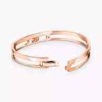 ELSIE LOVE Move Romane Bracelet Women 18K Gold Plated V Gold Zirconia PVD 5x Layered Double Band Bangle - Image 9