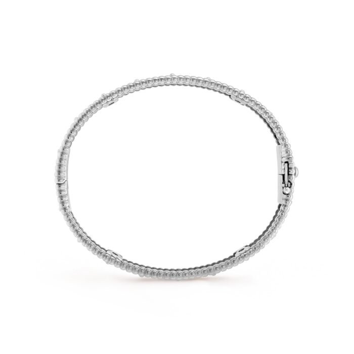ELSIE LOVE Clover Bracelet Women 18K Gold Plated V Gold Zirconia PVD 5x Layered Luxury Bangle 6.3" - Image 9