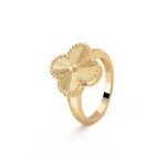 ELSIE LOVE Clover Leaf Ring,925 Silver, 18k Gold Plated - Image 10