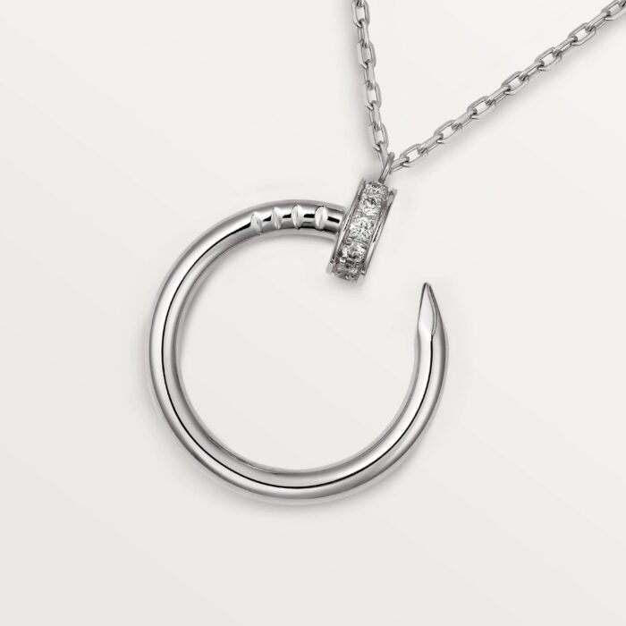 ELSIE LOVE Juste Un Clou Necklace,18k Gold Plated,Cubic Zircon Paved - Image 9