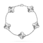 ELSIE LOVE Clover Leaf Bracelet ,925 Silver, 18k Gold Plated - Image 15