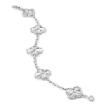 ELSIE LOVE Clover Leaf Bracelet ,925 Silver, 18k Gold Plated - Image 17