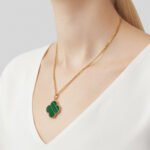 ELSIE LOVE Clover Pendant Necklace, Women’s Long Chain 925 Sterling Silver, 18K Gold Plated - Image 10