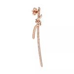 ELSIE LOVE Long Knot Earrings 18K Gold Plated Cubic Zirconia - Image 11