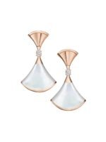 ELSIE LOVE Divas’Dream Earrings 925 Silver 18K Gold Plated Mother of Pearl / Red Agate / Green Agate