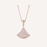 ELSIE LOVE Divas’Dream Necklace 925 Silver 18K Rose Gold Plated CZ Paved
