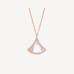 ELSIE LOVE Divas’Dream Necklace 925 Silver 18K Rose Gold Plated Mother of Pearl CZ