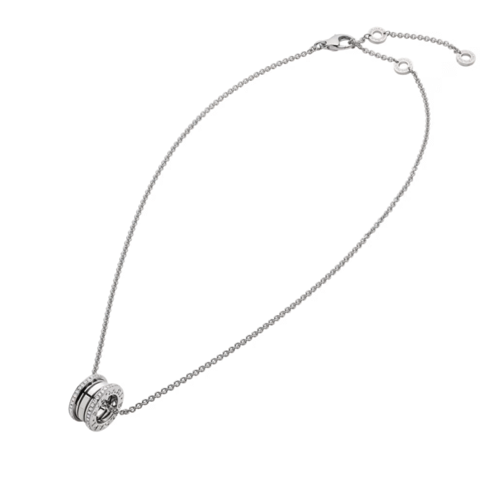 ELSIE LOVE B.zero1 Necklace 925 Silver 18K Gold Plated Edge Zircon - Image 5