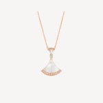 ELSIE LOVE Divas’Dream Necklace 925 Silver 18K Rose Gold Plated Mother of Pearl CZ